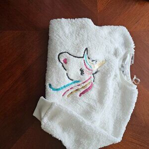 Little girl unicorn sweater